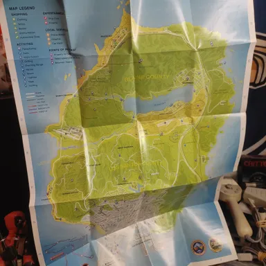 GRAND THEFT AUTO 5 POSTER/MAP