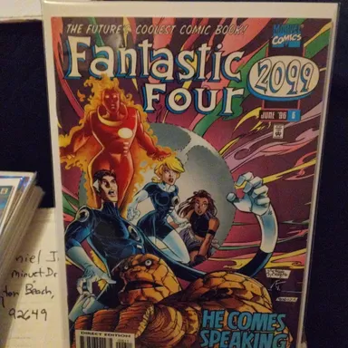 Fantastic Four 2099 Series #6 1996 He comes speaking Death Clean and Straight Boarded and Bagged