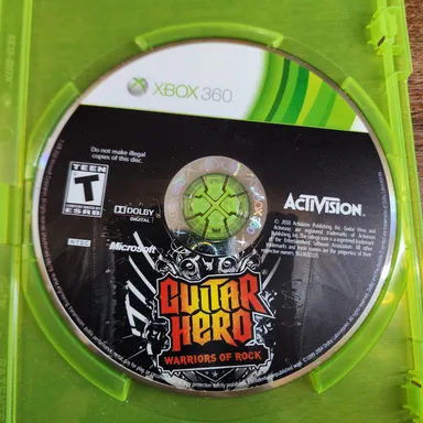 Microsoft Xbox 360 Guitar Hero Warriors Of Rock Loose Game