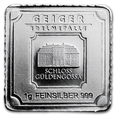 Silver - 1 Gram Bar - German Geiger