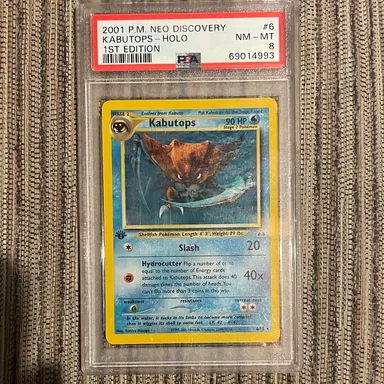 Kabutops 1st Edition Neo Discovery PSA 8