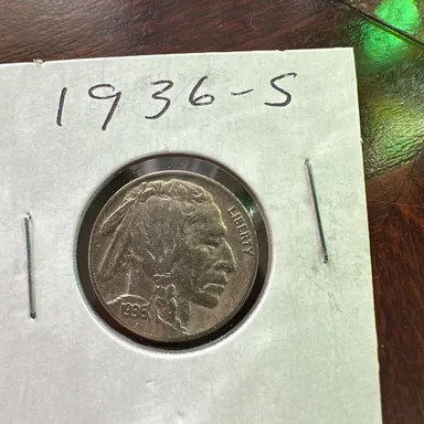 1936 s buffalo nickel