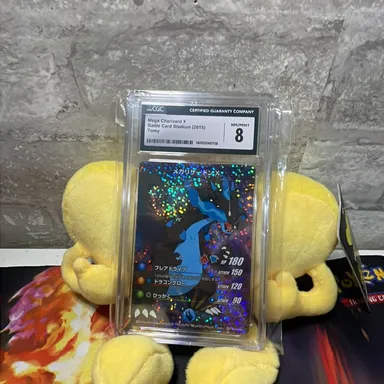 Mega Charizard X Tomy Battle Card Stadium (RARE) (POP 1 / NONE HIGHER)