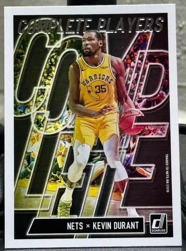 2019-20 Panini Donruss Complete Players #9 Kevin Durant - Warriors