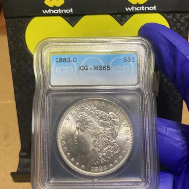 1883 O Morgan Silver Dollar ICG MS65
