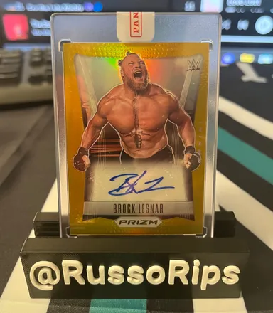 Brock Lesnar Gold Prizm Auto