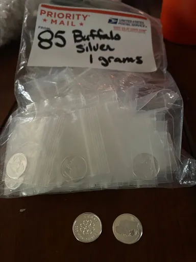 85 qty. 1 gram Buffalo silver