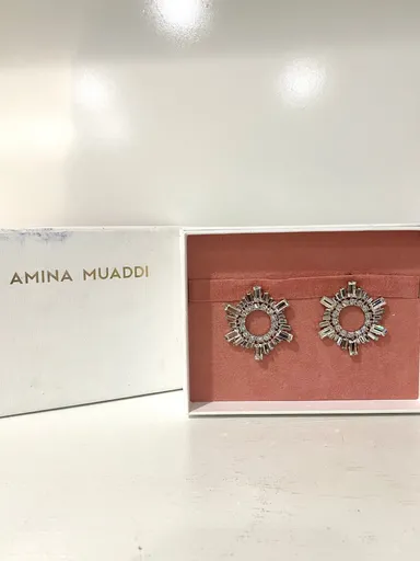 AMINA MUADDI Begum Embellished Silver Earrings