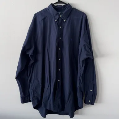 Ralph Lauren Blue Dress Shirt Style Blake Size XXL