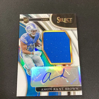 2021 Select Rookie Patch Auto Amon-Ra St. Brown