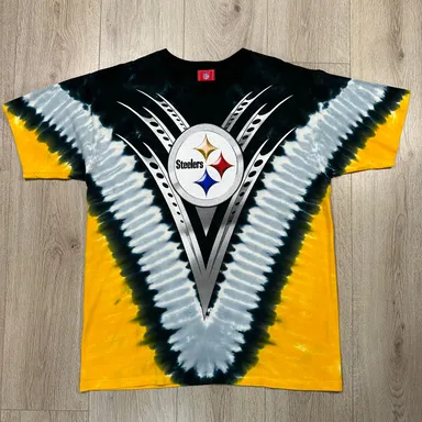 Super Rare NFL Pittsburgh Steelers Tie-dye T-shirt Size L