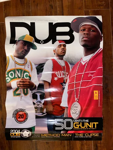 DUB Magazine Issue 2004 poster featuring 50 Cent and G-Unit on the cover. Used