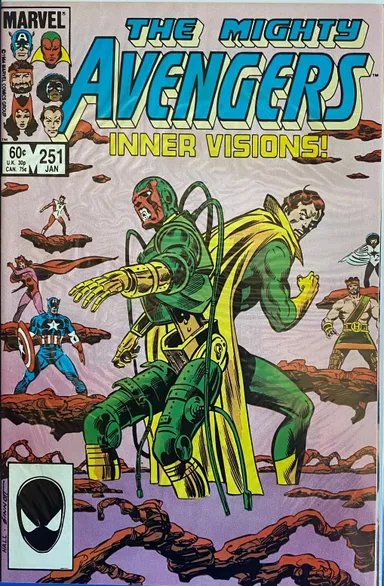 Avengers #251 Marvel 1984 Captain America Scarlet Witch Captain Marvel