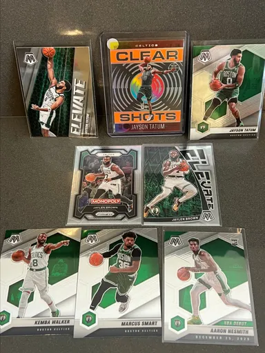 boston Celtics 8 cards lot JAYSON TATUM JAYLEN BROWN Illusion Mosaic Prizm RC
