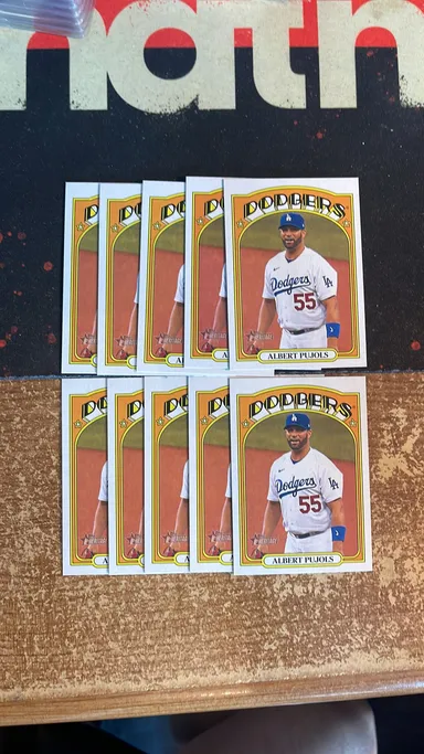 10 Card Lot Albert Pujols 2021 Topps Heritage Los Angeles Dodgers MLB