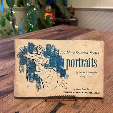 Books 1954 “Portraits” 100 poems by James J. Metcalfe paperback