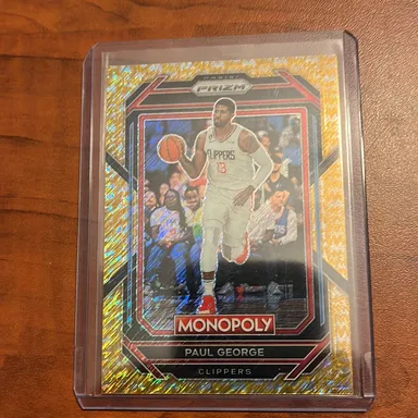 2022-23 panini prizm gold shimmer paul george /500 Clippers