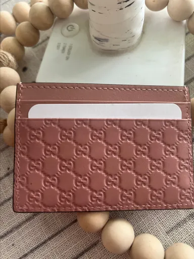 New! Authentic Pink Gucci card case wallet