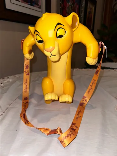 Disney Parks Animal Kingdom The Lion King Baby Simba Popcorn Bucket w/ Strap