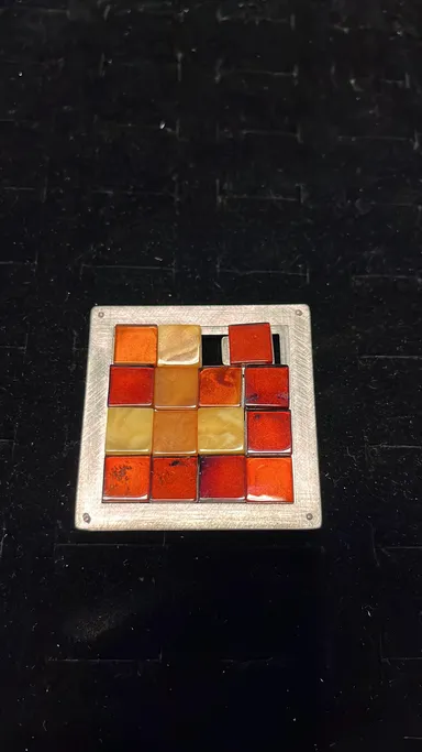 Vintage Amber Puzzle Brooch