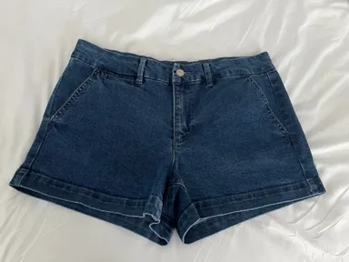 Dark-wash Jean Shorts