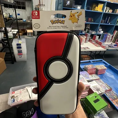 Pokémon poke ball case for switch and switch lite.
