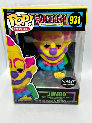 Funko POP! MOVIES Killer Klowns #931 JUMBO Blacklight SPIRIT EXCLUSIVE