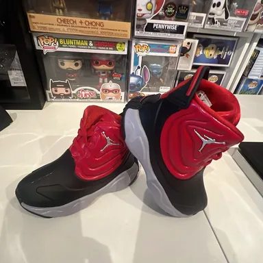 Nike Air Jordan Shoes Kids 9c Red Black Drip 23 Rain Boots Logo Mid Sneakers