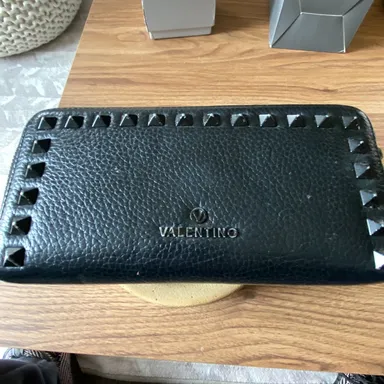 Valentino black long wallet