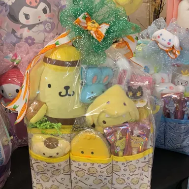 Large Pompompurin themed custom Easter Gift Basket made with ❤️