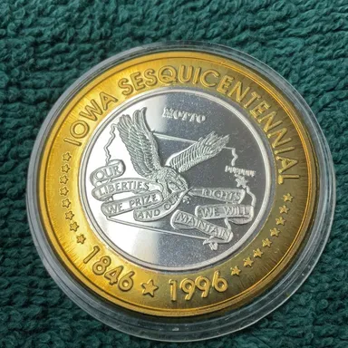 Dubuque Casino Bingo Greyhound Park $10 Silver Strike Limited Edition Coin EAGLE