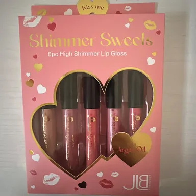 Shimmer sweets 5 pc shimmer lip gloss with Argan oil
