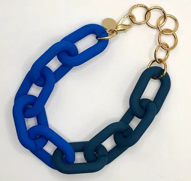 Chunky chain link bracelet (royal blue/dark blue) 