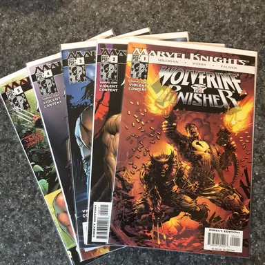 Marvel Knights Wolverine and Punisher 1-5 Complete Set!