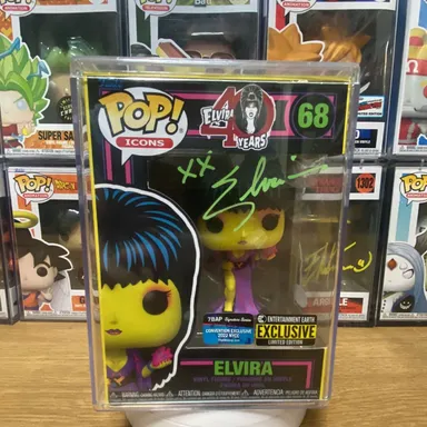 Elvira autographed funko