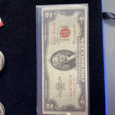 1953B 2 Dollar Red Seal bill XF condition