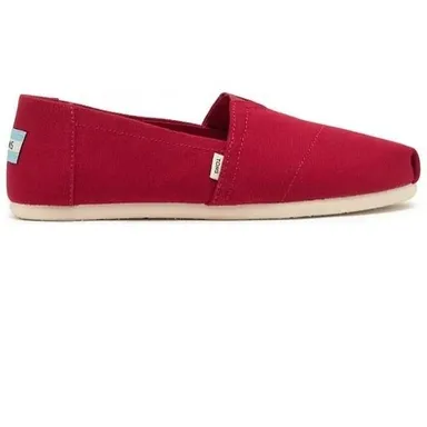 Toms Belmon Red Canvas Slip-On Sneaker