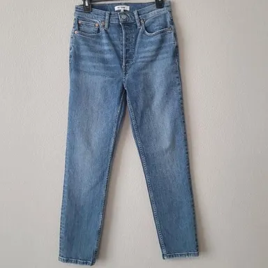 ReDone 90s High Rise Ankle Crop Denim Jeans Size 28