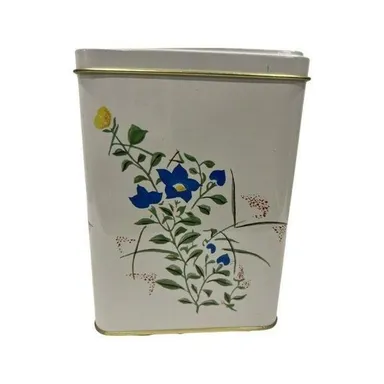 Vintage Tin Kitchen Canister MCM, Retro Loose Tea Boho Decor canister can