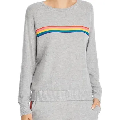 LNA Sweater Rainbow Stripe Stretch Tencel sz M