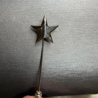 Crown Trifari Star Stick Pin. Silver Tone