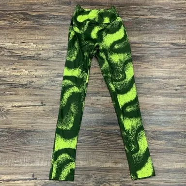 Gymshark khaki and fluorescent leggings