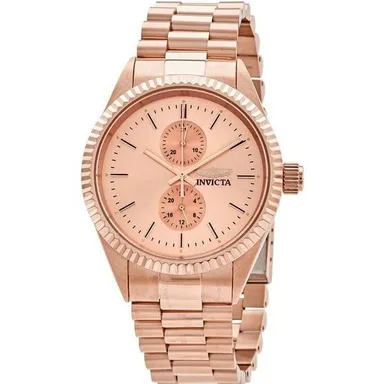 NEW Invicta Specialty Rose Dial Rose Gold-tone Unisex Watch (INXX050)