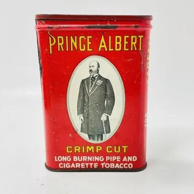 Vintage PRINCE ALBERT Crimp Cut Tobacco Tin Box Empty