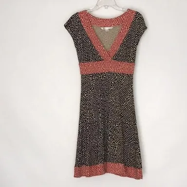 DVF Elona Silk dress size 8 red/black