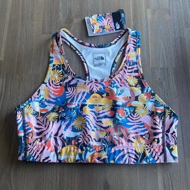 The North Face Midline Bra with Print, Size XL, NWT, MSRP $50