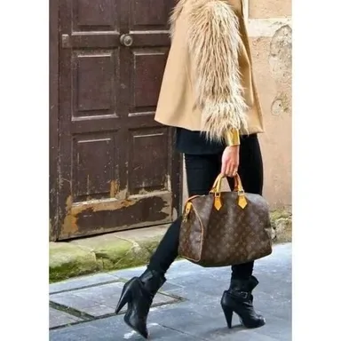 Authentic Louis Vuitton Speedy 35 Tote Bag Handbag Satchel Purse 105