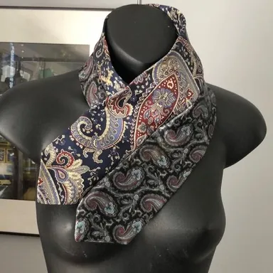 Paisley print up cycle tie scarf