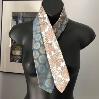 Upcycled vintage 1970s scarf ties