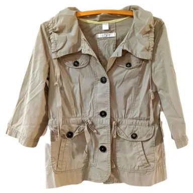 🤎 Ann Taylor LOFT Tan Utility Jacket Size S